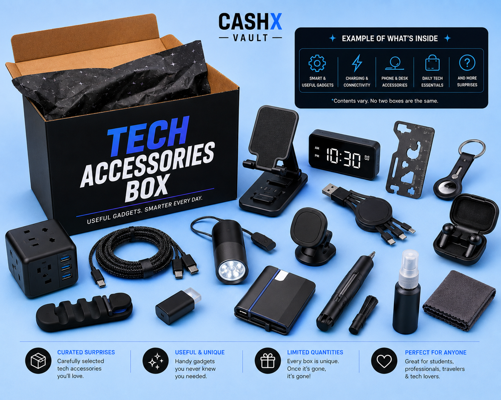 Tech Accessories Mystery Box – Useful Gadgets, Smart Finds & Everyday Tech | CASHX Vaul