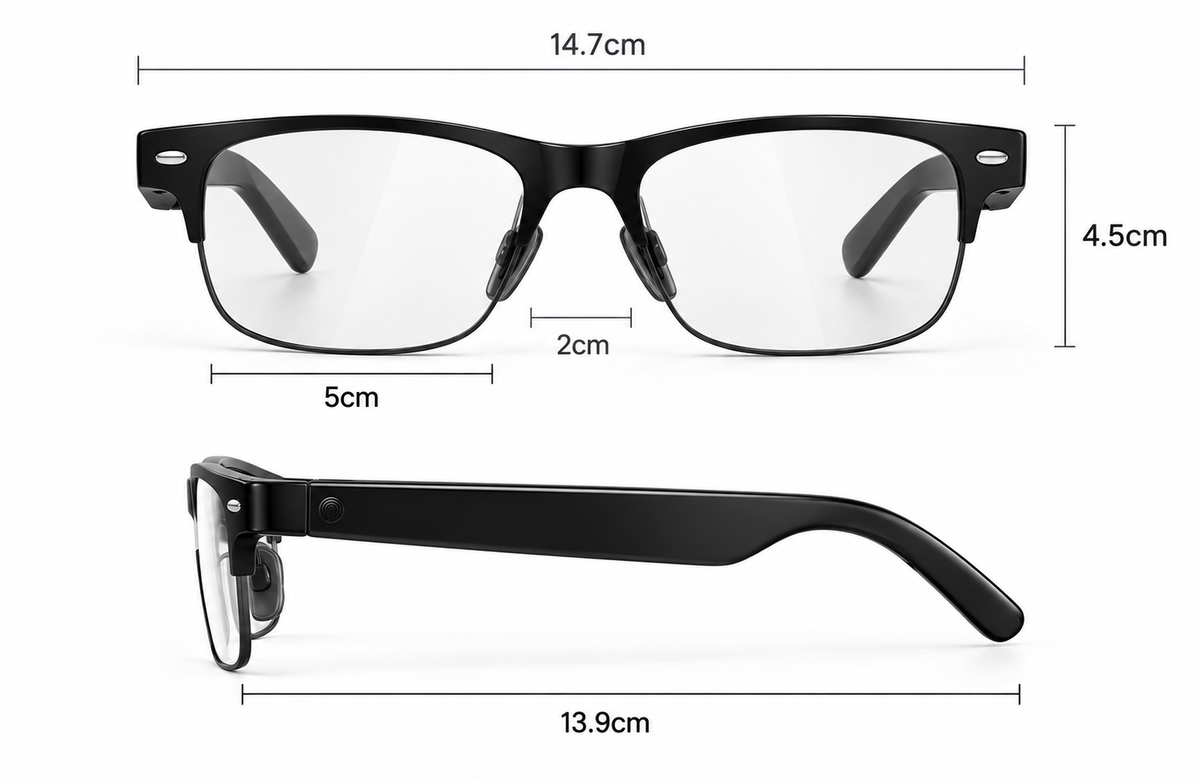 AI Translation Smart Glasses – 160+ Languages & Hands-Free Audio