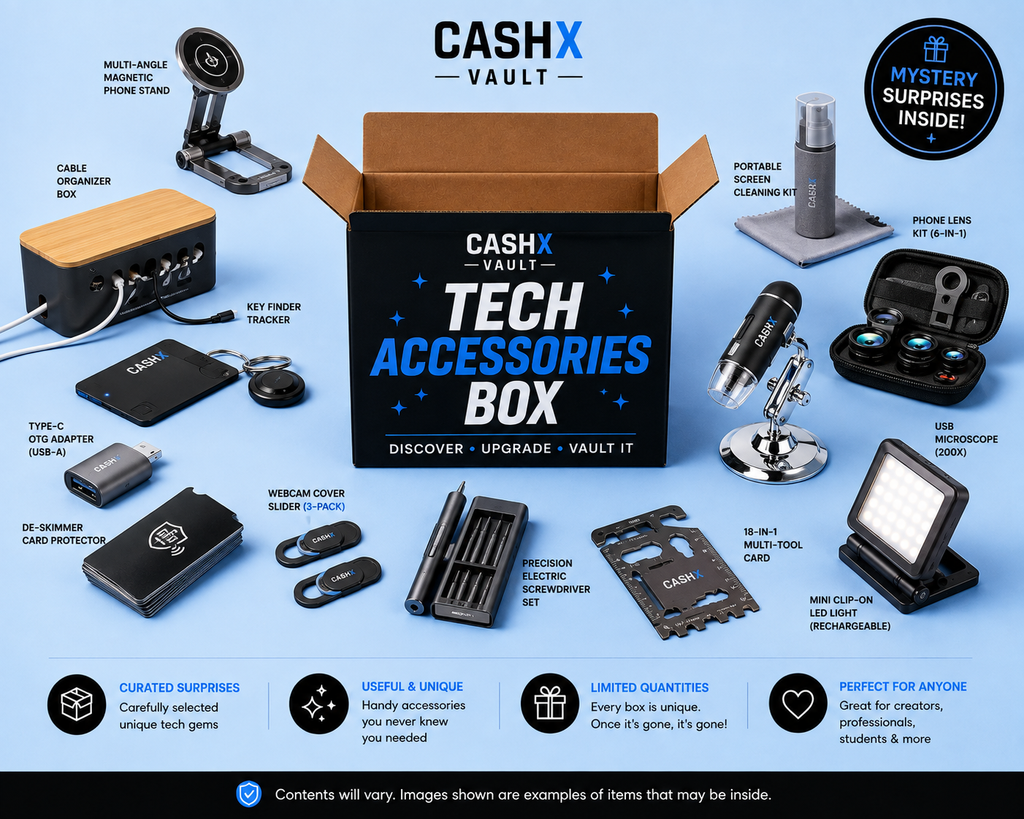 Tech Accessories Mystery Box – Useful Gadgets, Smart Finds & Everyday Tech | CASHX Vaul