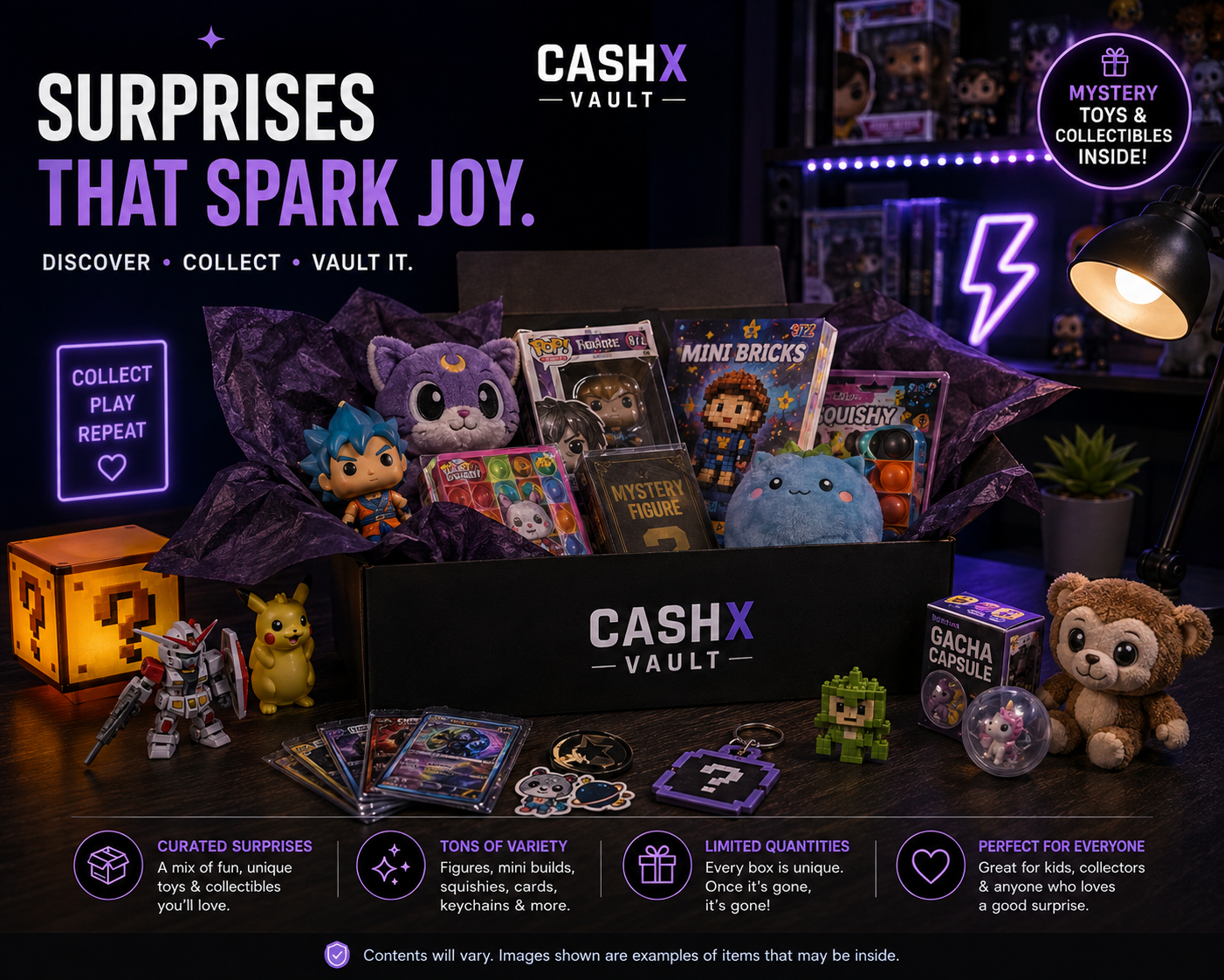 CASHX Vault Toy Mystery Box – Surprise Toys, Collectibles, Figures & Fun Finds
