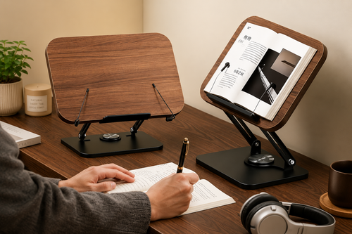 360° Rotating Adjustable Book Stand – Ergonomic Reading, Tablet & Display Holder | CASHX Vault