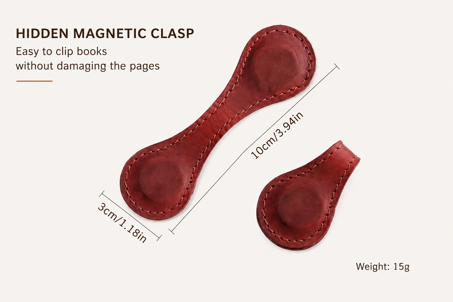 Magnetic Leather Bookmarks – Reusable Page Markers for Books, Journals & Planners | CASHX Vault**